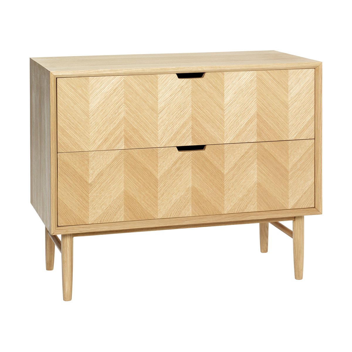 Hübsch Herringbone byrå med lådor Ek | Skandinavisk Design | Sideboards & Skänkar | Beige