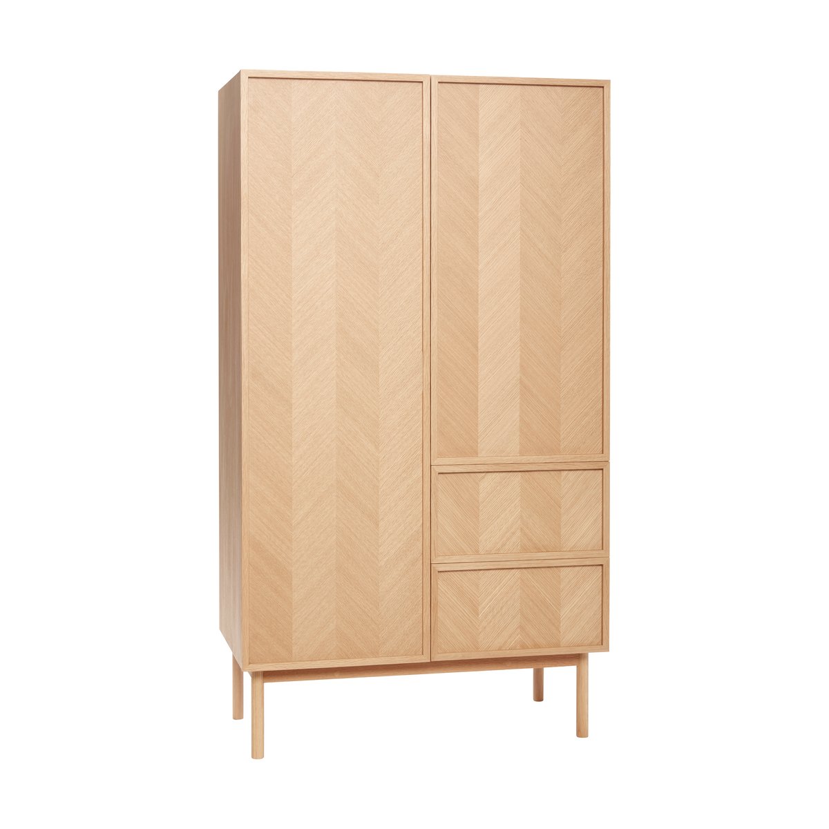 Hübsch Herringbone garderob large Ek | Skandinavisk Design | Skåp & Vitrinskåp | Beige