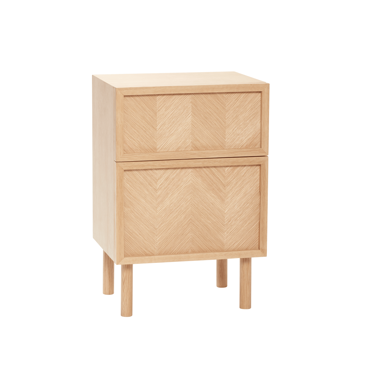 Hübsch Herringbone sängbord Ek | Skandinavisk Design | Sängbord | Beige