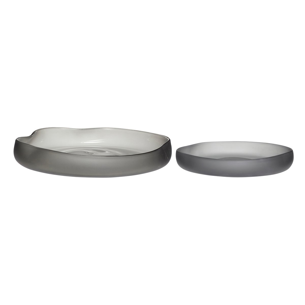 Hübsch fat 2-pack Grå | Skandinavisk Design | Serveringsfat & Uppläggningsfat | Grå