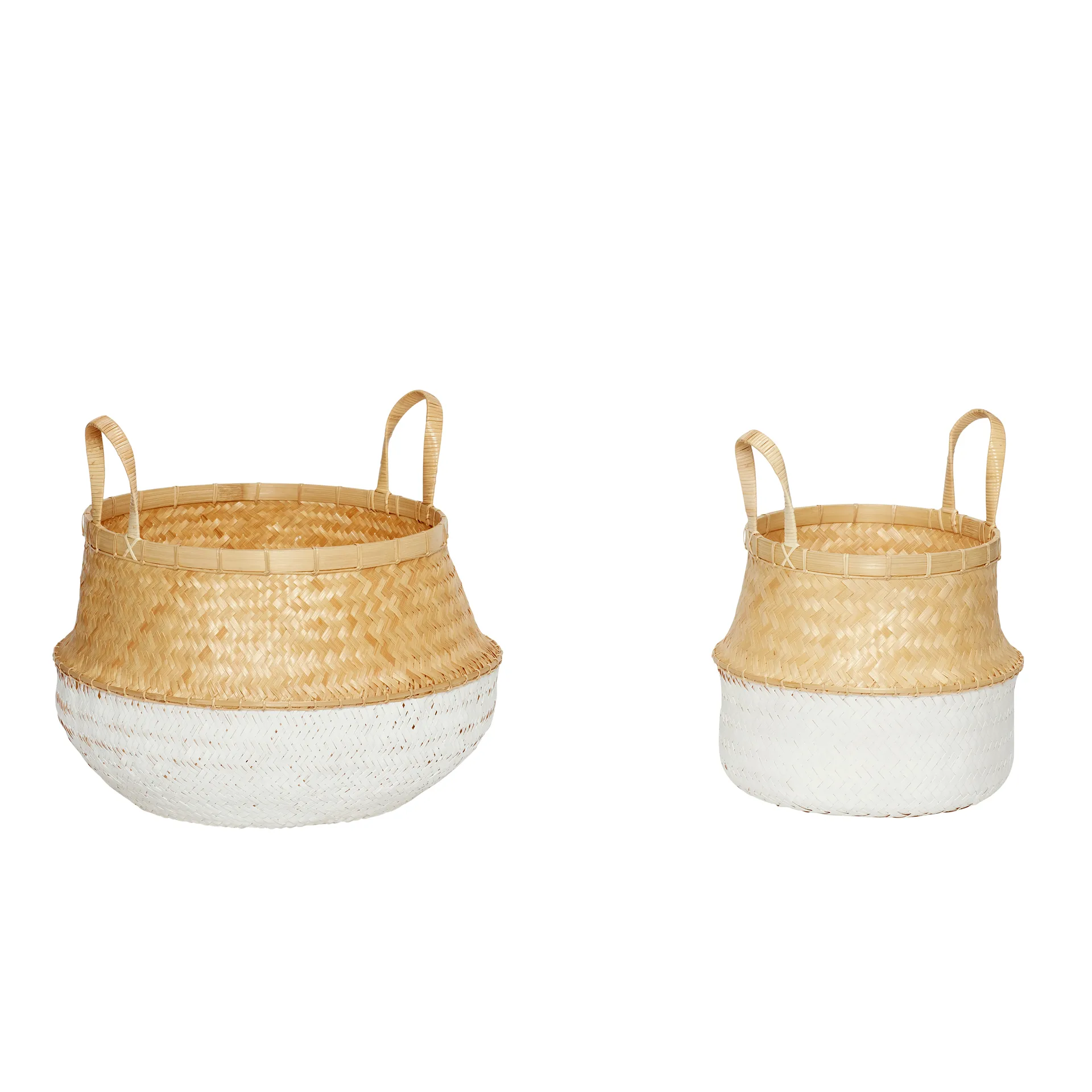 Hübsch korg 2-pack, Natur-vit Hübsch Interior