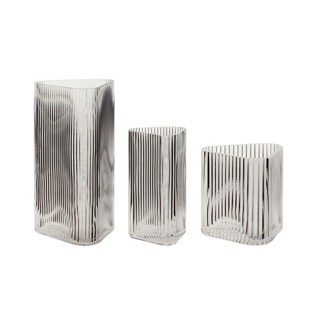 Hübsch vas 3-pack, Klar Hübsch Interior