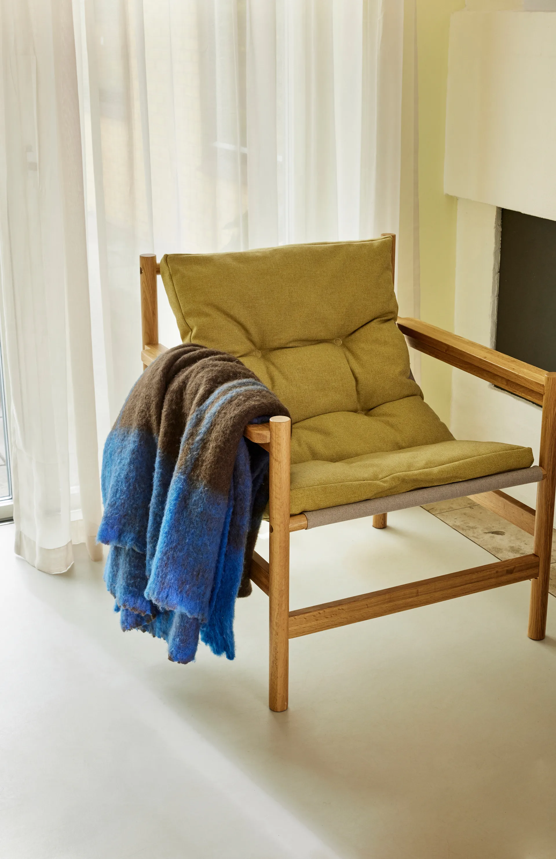 Inlet pläd 140x200 cm, Blå Hübsch Interior