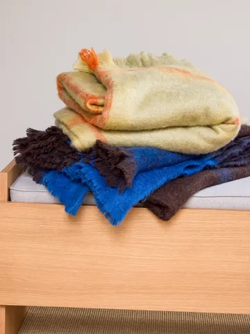 Inlet pläd 140x200 cm - Blå - Hübsch Interior