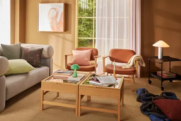 Inlet pläd 140x200 cm - Blå - Hübsch Interior