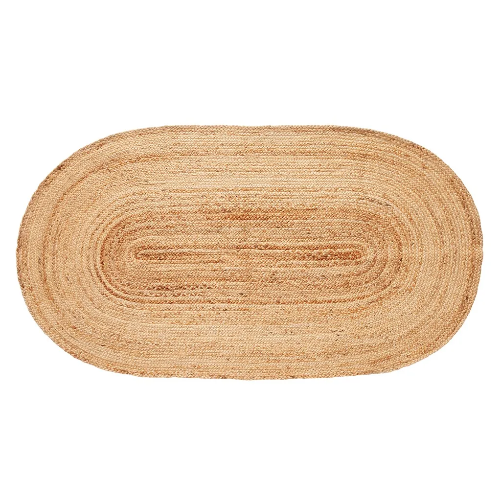 Jutematta oval 100x200 cm, Natur, 100x200 cm Hübsch Interior