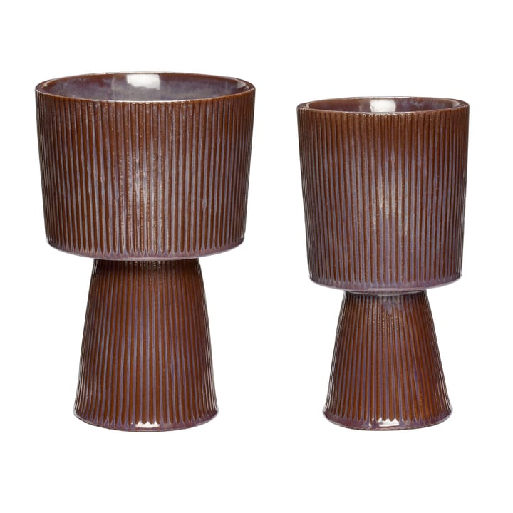 Kruka 2-pack, Lila-brun Hübsch Interior