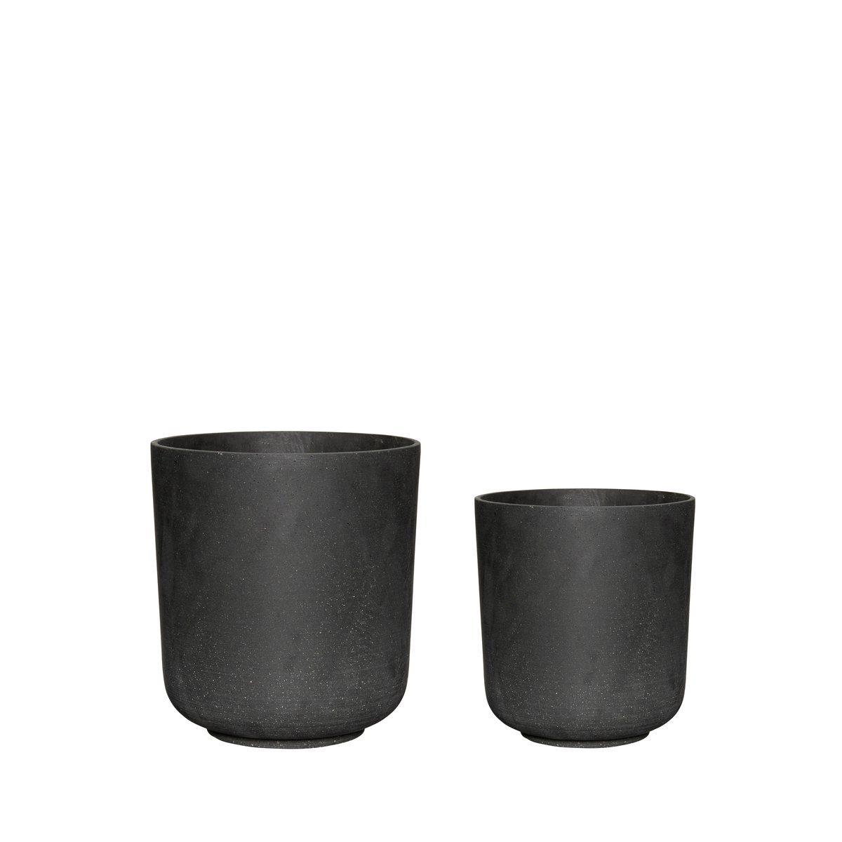 Hübsch Krukor stengods 2-pack Svart | Skandinavisk Design | Krukor | Svart
