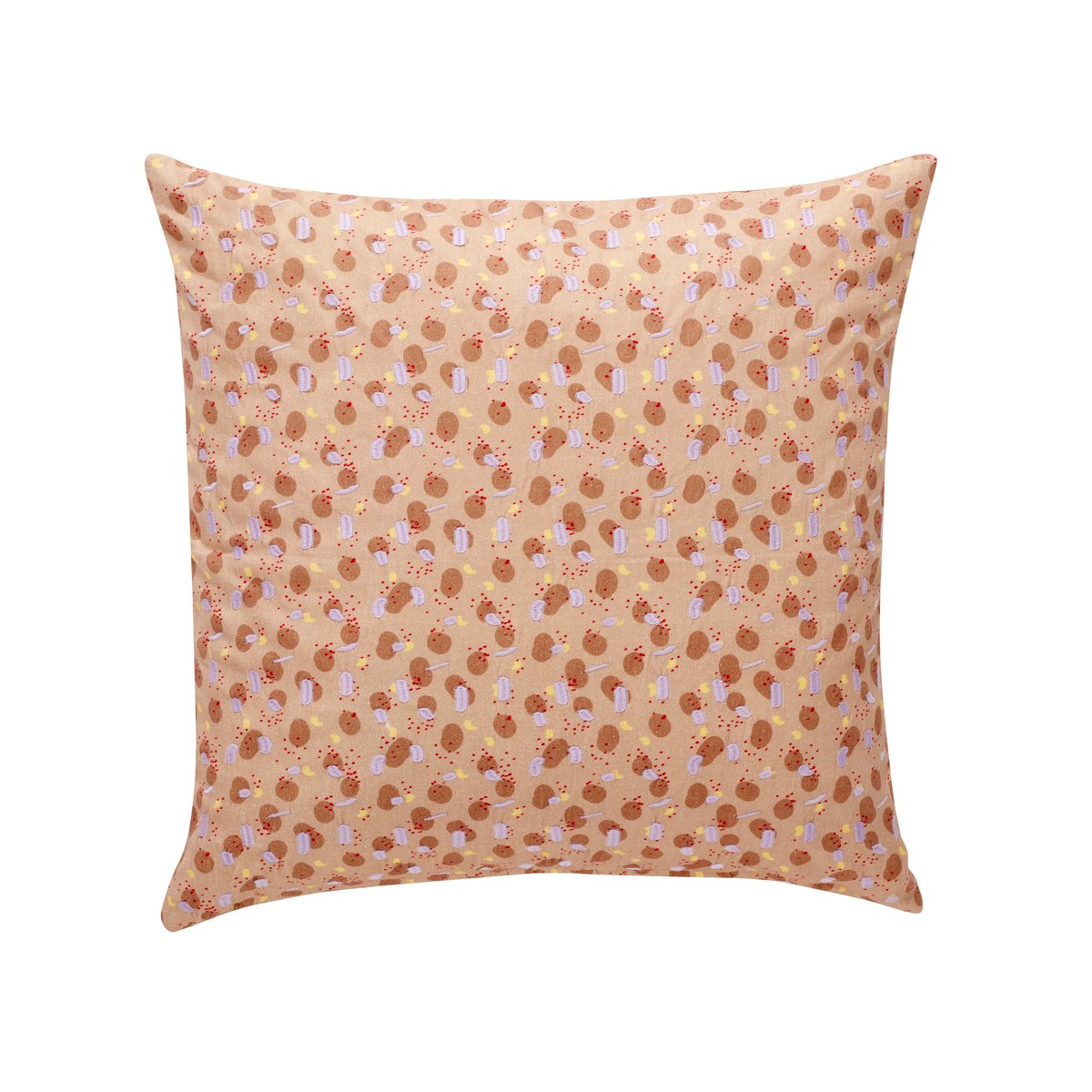 Hübsch Kudde med bomull Fyllning 50x50 cm Beige-brun-lila