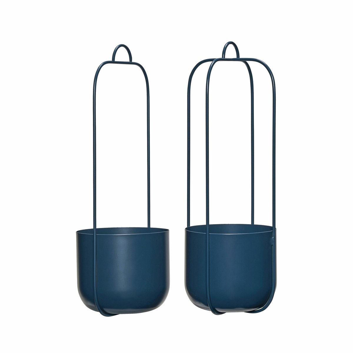 Hübsch Lotus Ampel 2-pack Mörkblå | Skandinavisk Design | Krukor | Blå