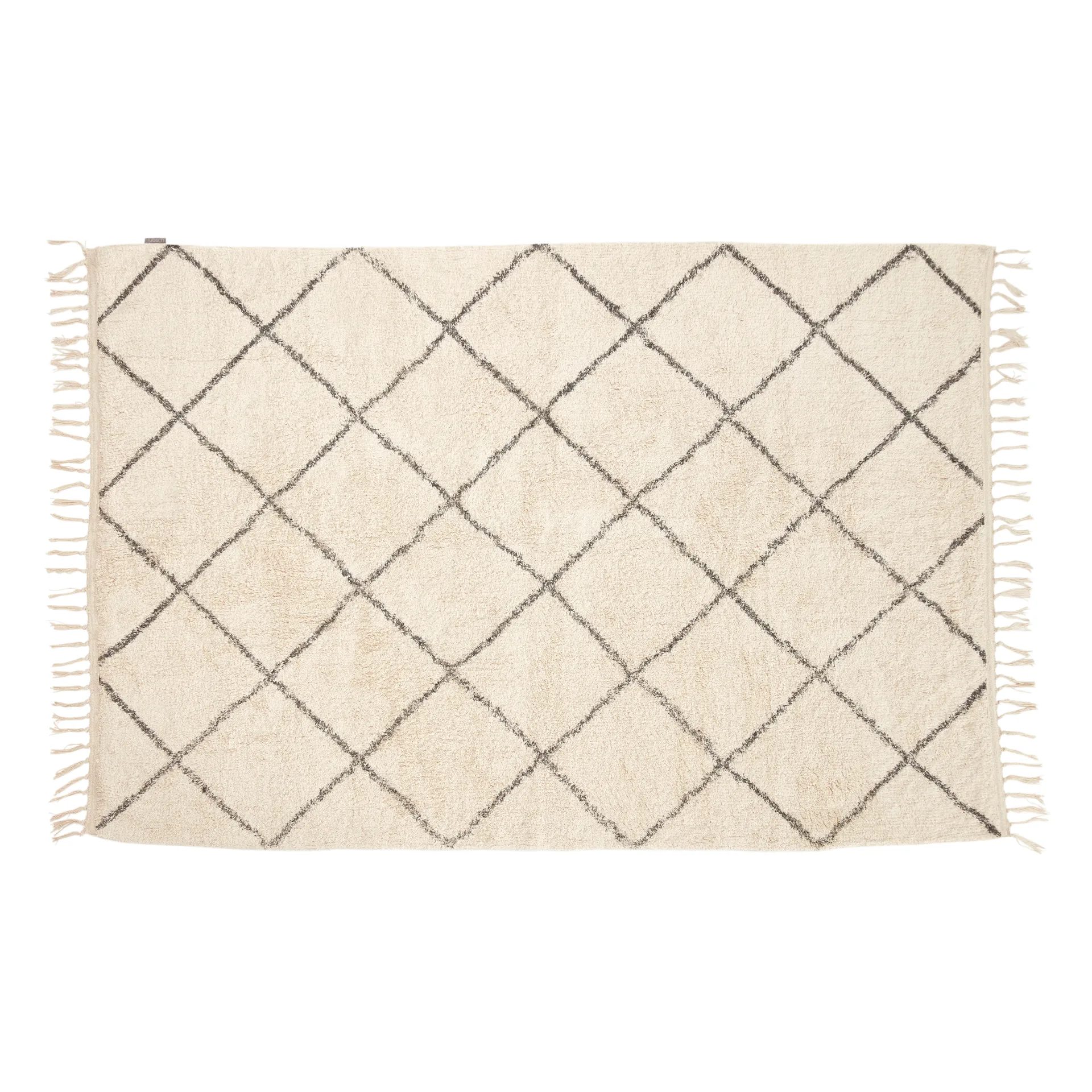 Matta 120x180 cm viskos beige, Vit-grå Hübsch