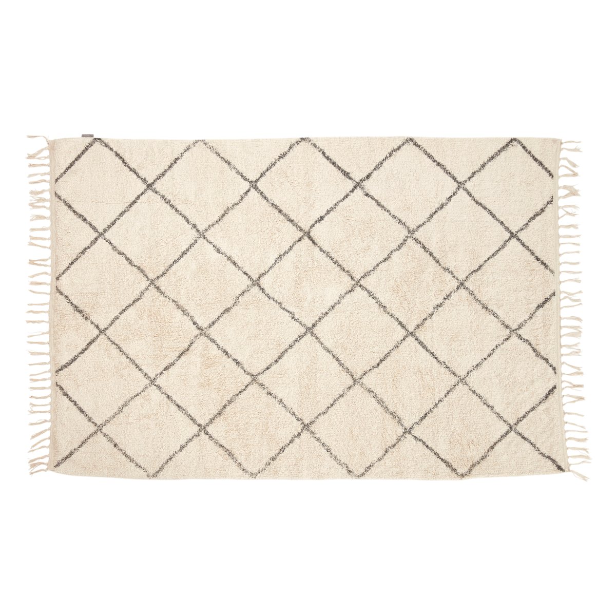 Hübsch Matta 120x180 cm viskos beige Vit-grå | Skandinavisk Design | Lugg- & Ryamattor | Multi