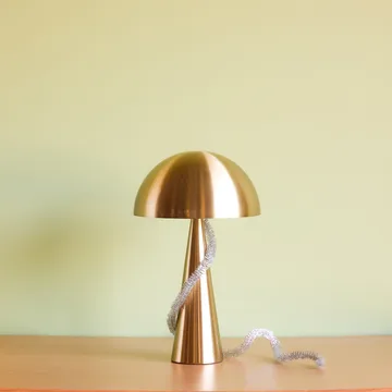 Mush bordslampa - Brass, tall 50 cm - Hübsch Interior