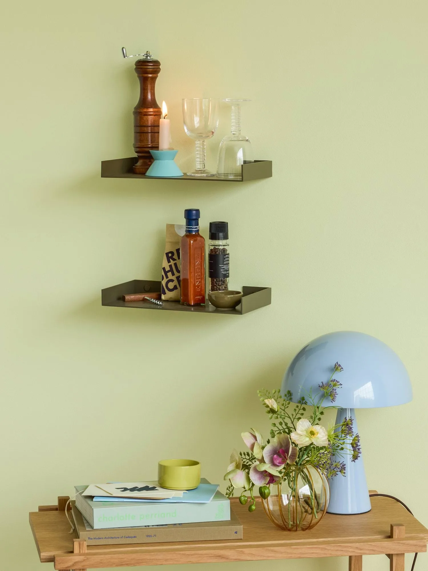 Mush bordslampa, Ice blue, mini 34 cm Hübsch