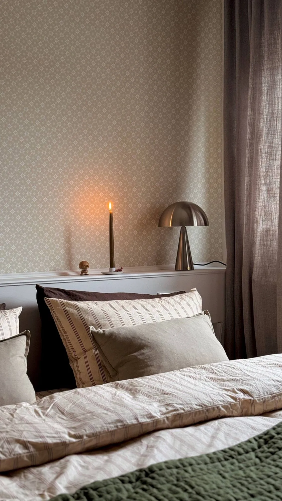 Mush bordslampa, Nickel, mini 34 cm Hübsch