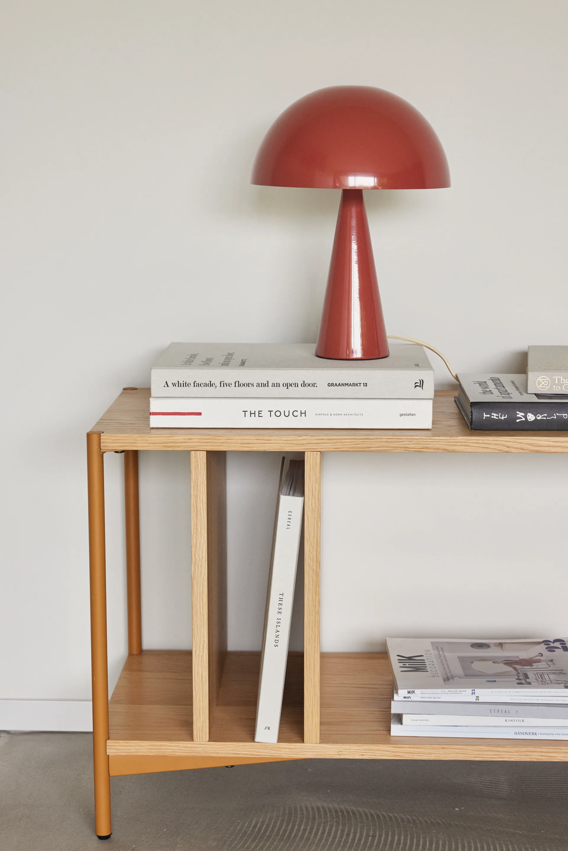Mush bordslampa, Red, mini 34 cm Hübsch Interior