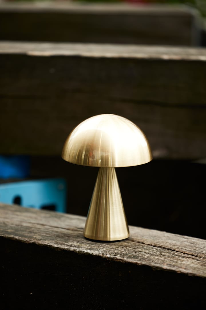 Mush portabel bordslampa, Brass Hübsch Interior