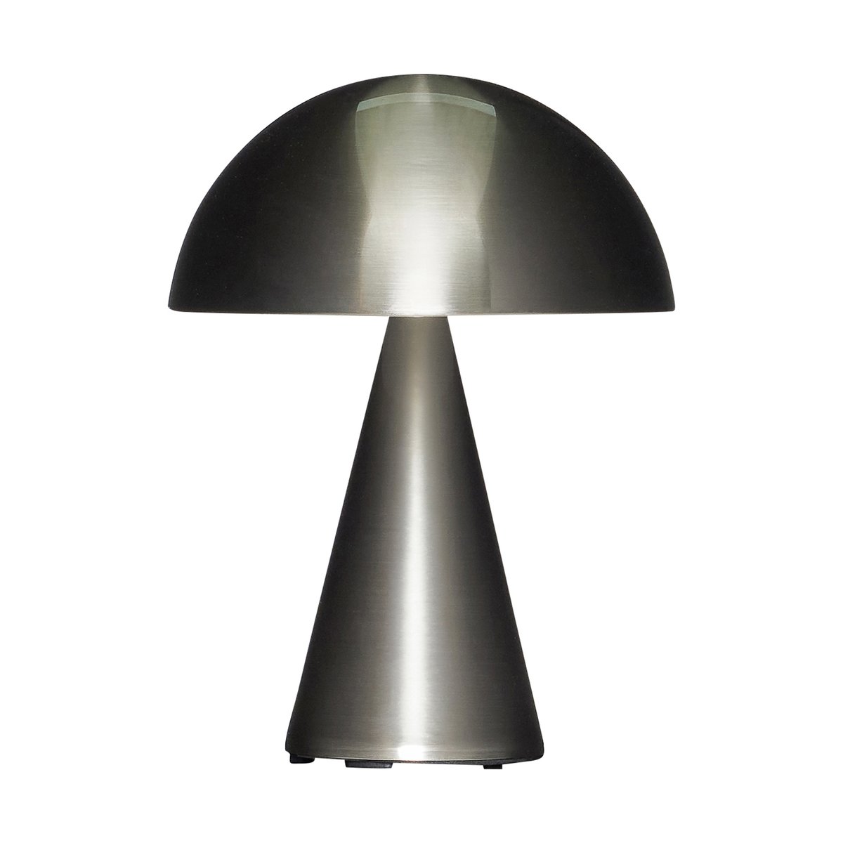 Hübsch Mush portabel bordslampa Nickel | Skandinavisk Design | Bordslampor | Silverfärgad