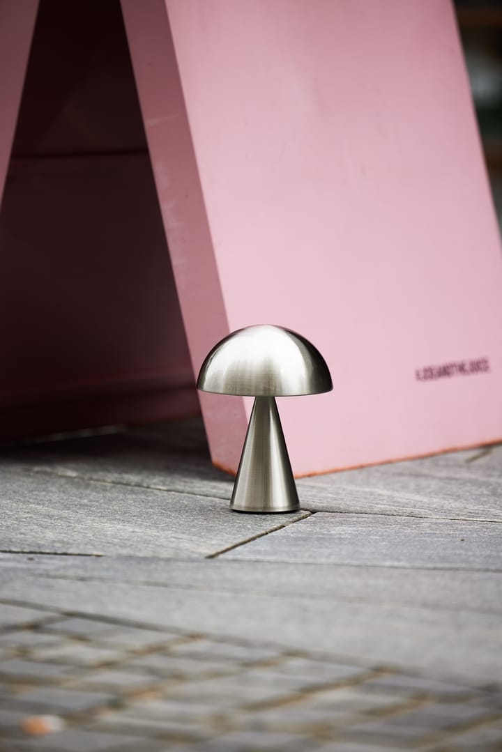 Mush portabel bordslampa, Nickel Hübsch Interior