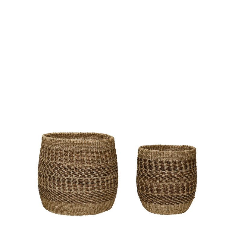 Hübsch Ochre korgar 2-pack Natur | Skandinavisk Design | Förvaringskorgar |
