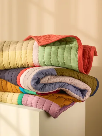 Pavilion pläd - Coral-multicolour, 140x200 cm - Hübsch