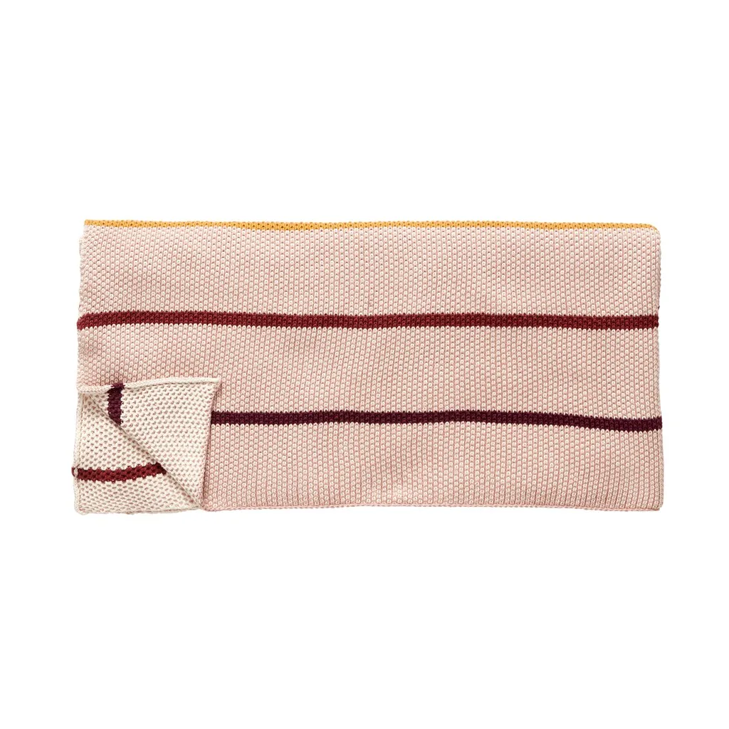 Pläd 130x200 cm bomull, Rosa-röd-orange Hübsch Interior