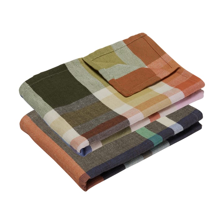Playful kökshandduk 2-pack - Multicolour - Hübsch