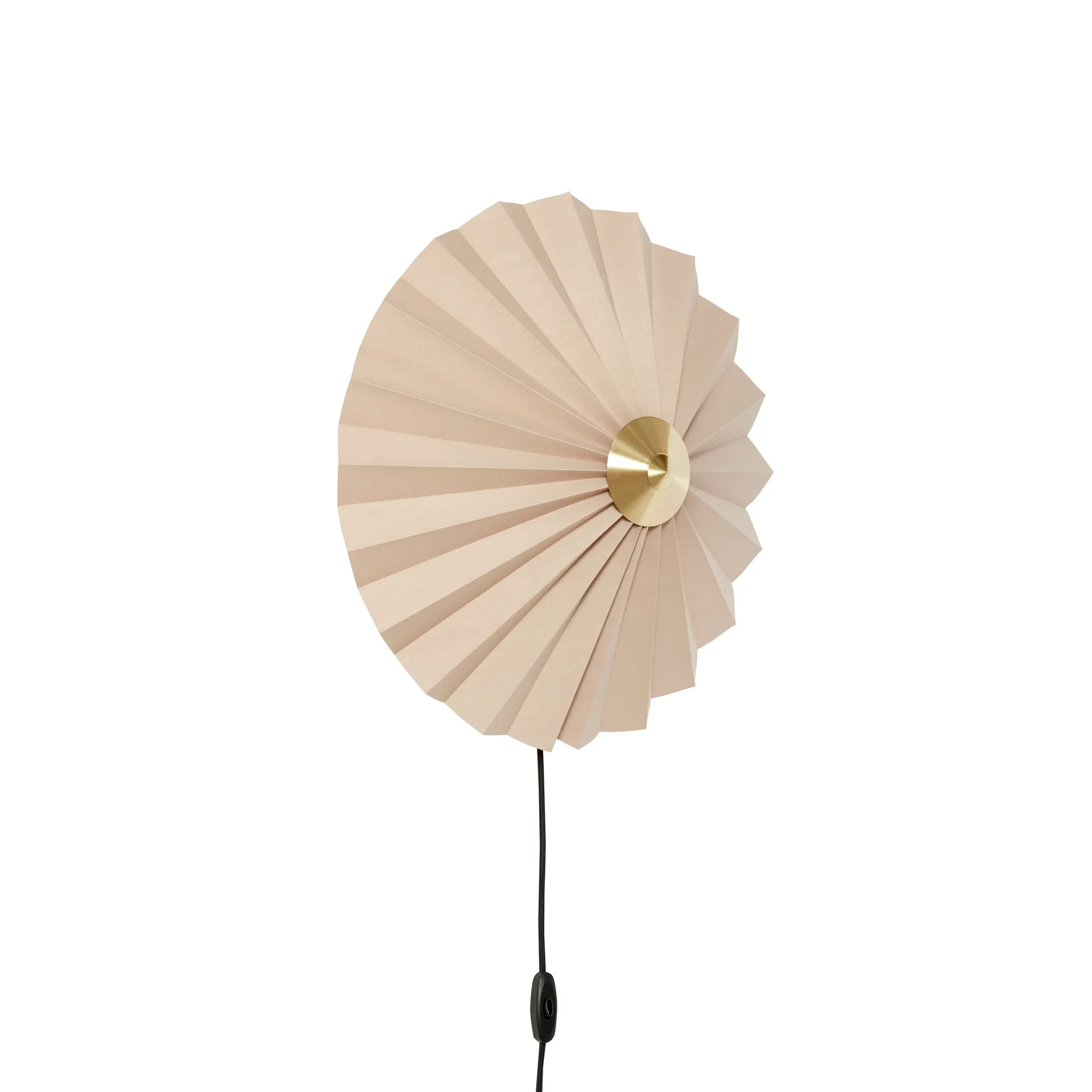 Pliss vägglampa, Beige Hübsch Interior