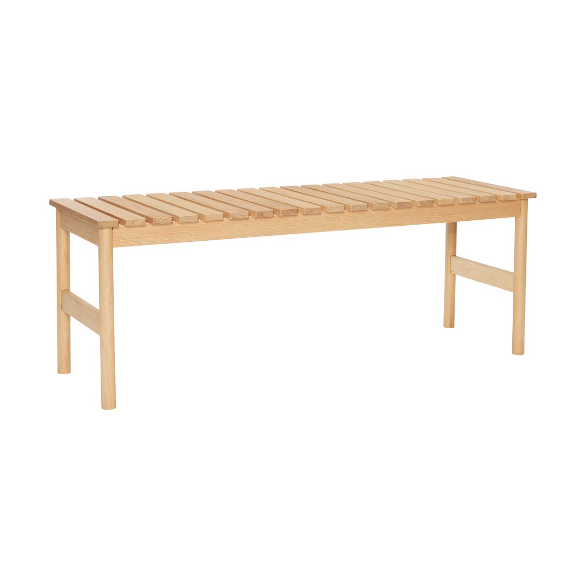 Hübsch Row bänk large Ek | Skandinavisk Design | Bänkar | Beige