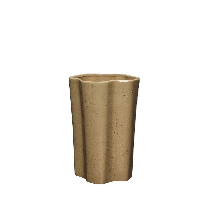 Hübsch Sapo vas 30 cm Brun | Skandinavisk Design | Vaser | Brun