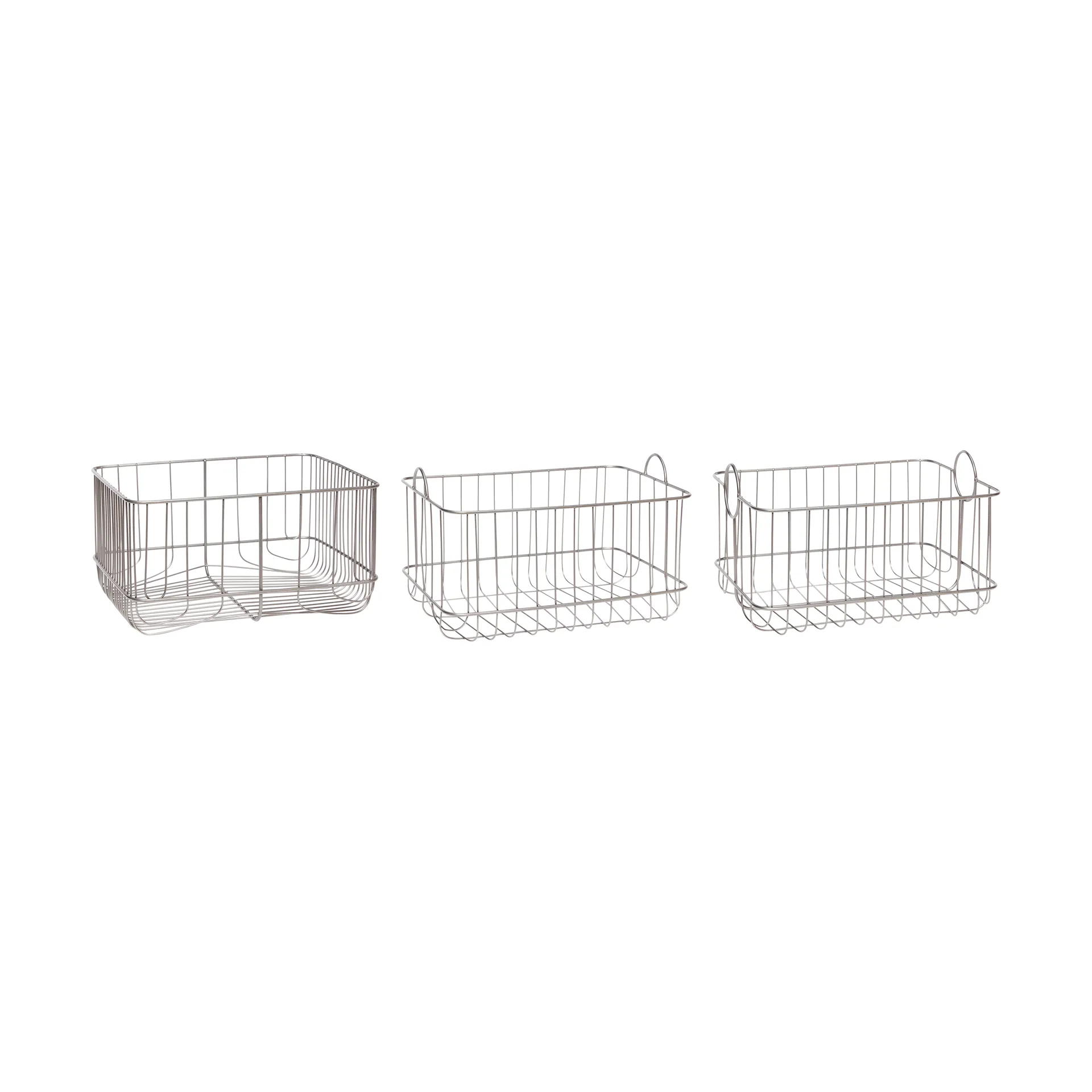 Trådkorgar 3-pack, Borstat järn Hübsch Interior