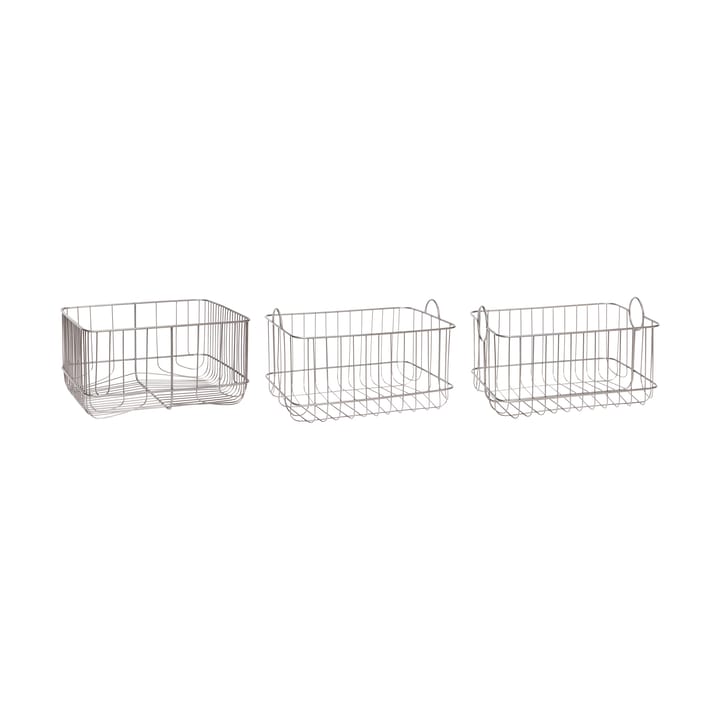 Trådkorgar 3-pack, Borstat järn Hübsch Interior