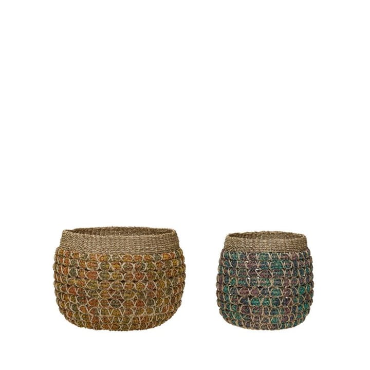 Twist korgar 2-pack - Gul-grön - Hübsch