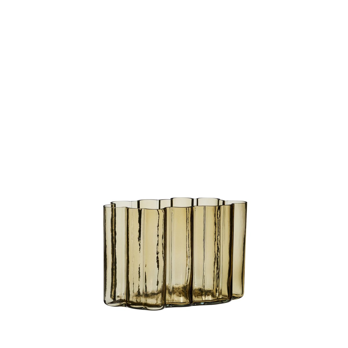 Hübsch Umber vas 30 cm Bärnsten | Skandinavisk Design | Vaser | Gul
