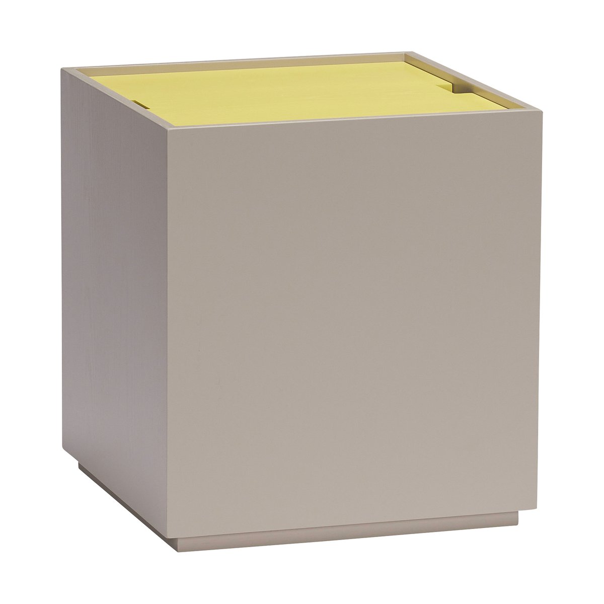 Hübsch Vault förvaringsbox Grå-gul | Skandinavisk Design | Avlastningsbord & Sidobord | Beige