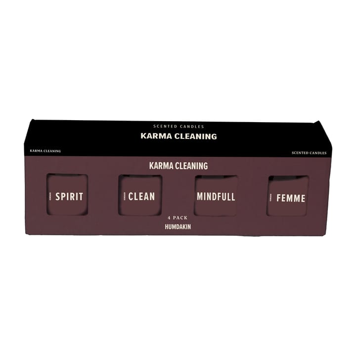 Humdakin doftljus 4-pack - Karma Cleaning - Bordeaux - Humdakin