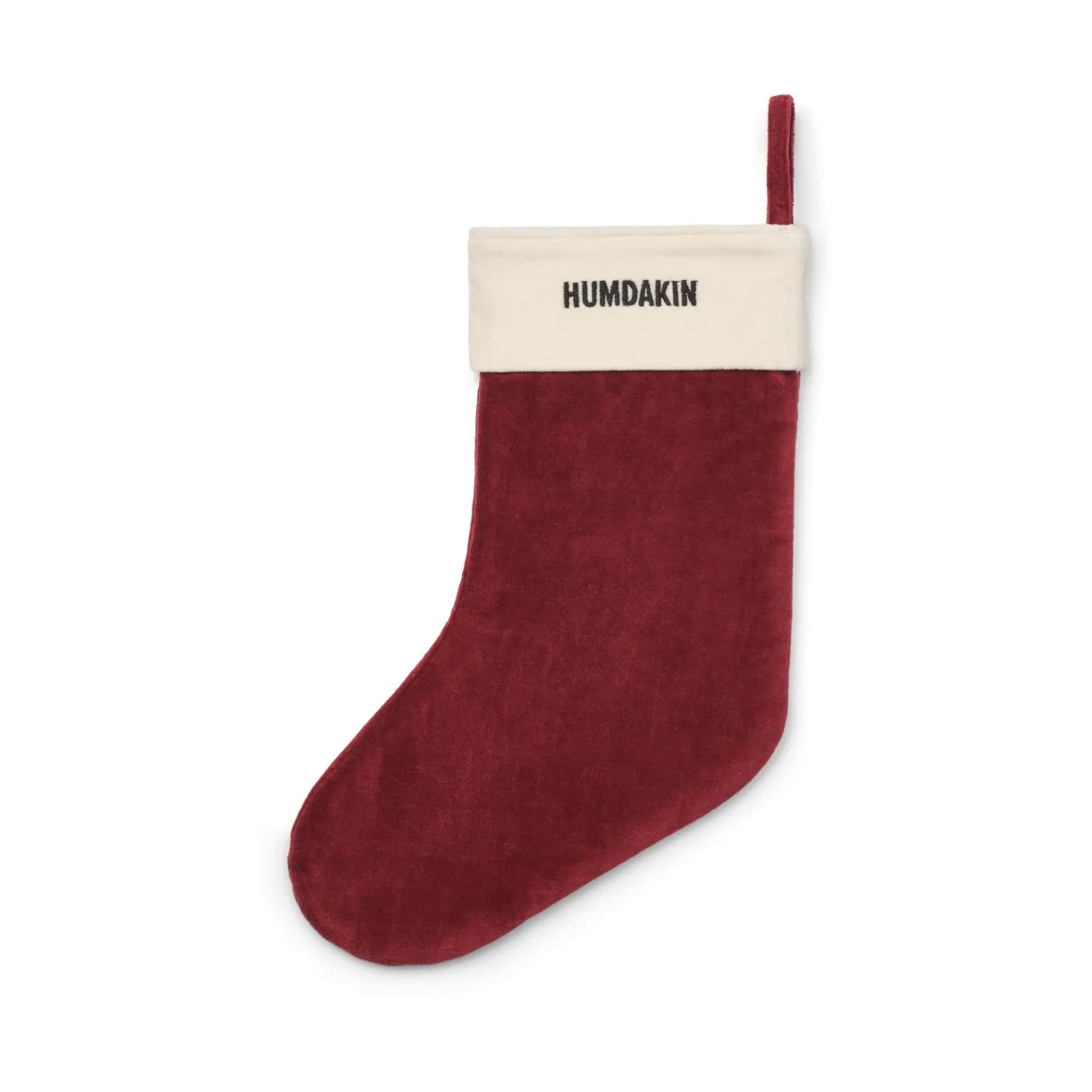 Humdakin julstrumpa velvet, Maroon Humdakin