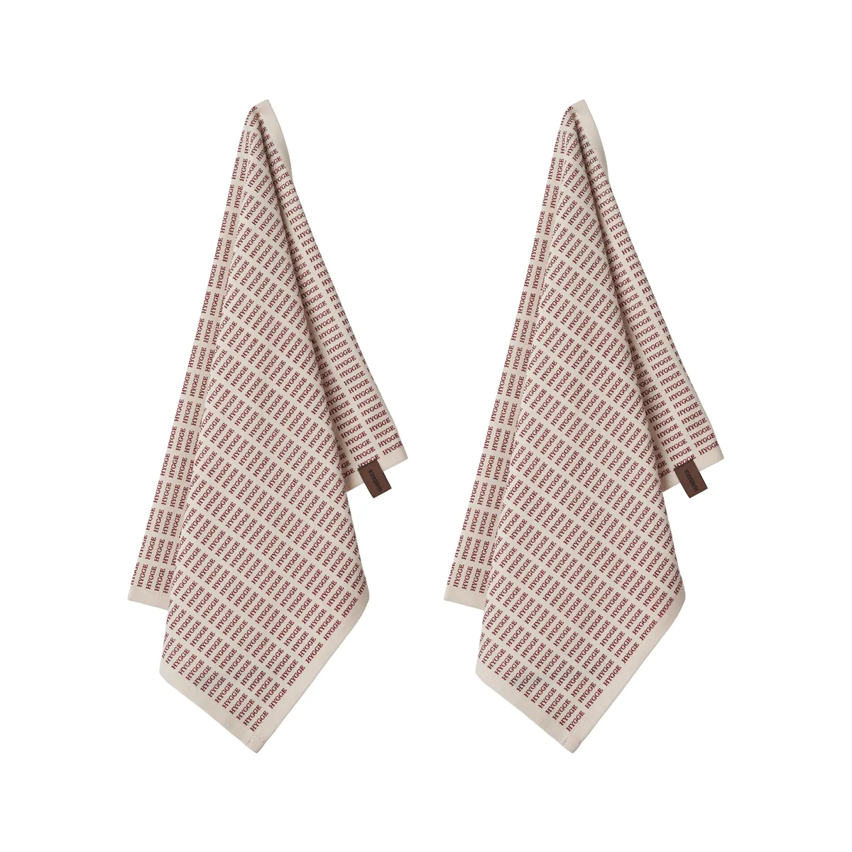 Humdakin Humdakin Notes of Hygge kökshandduk jul 2-pack Off white-red
