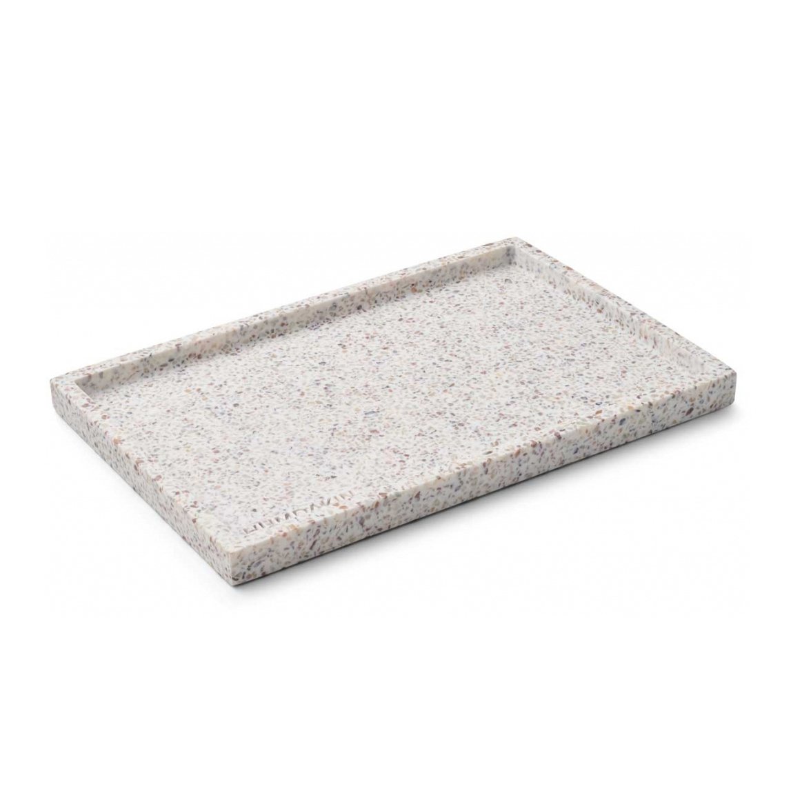Humdakin Terrazzo bricka 30x20 cm White-brown | Skandinavisk Design | Brickor | Vit