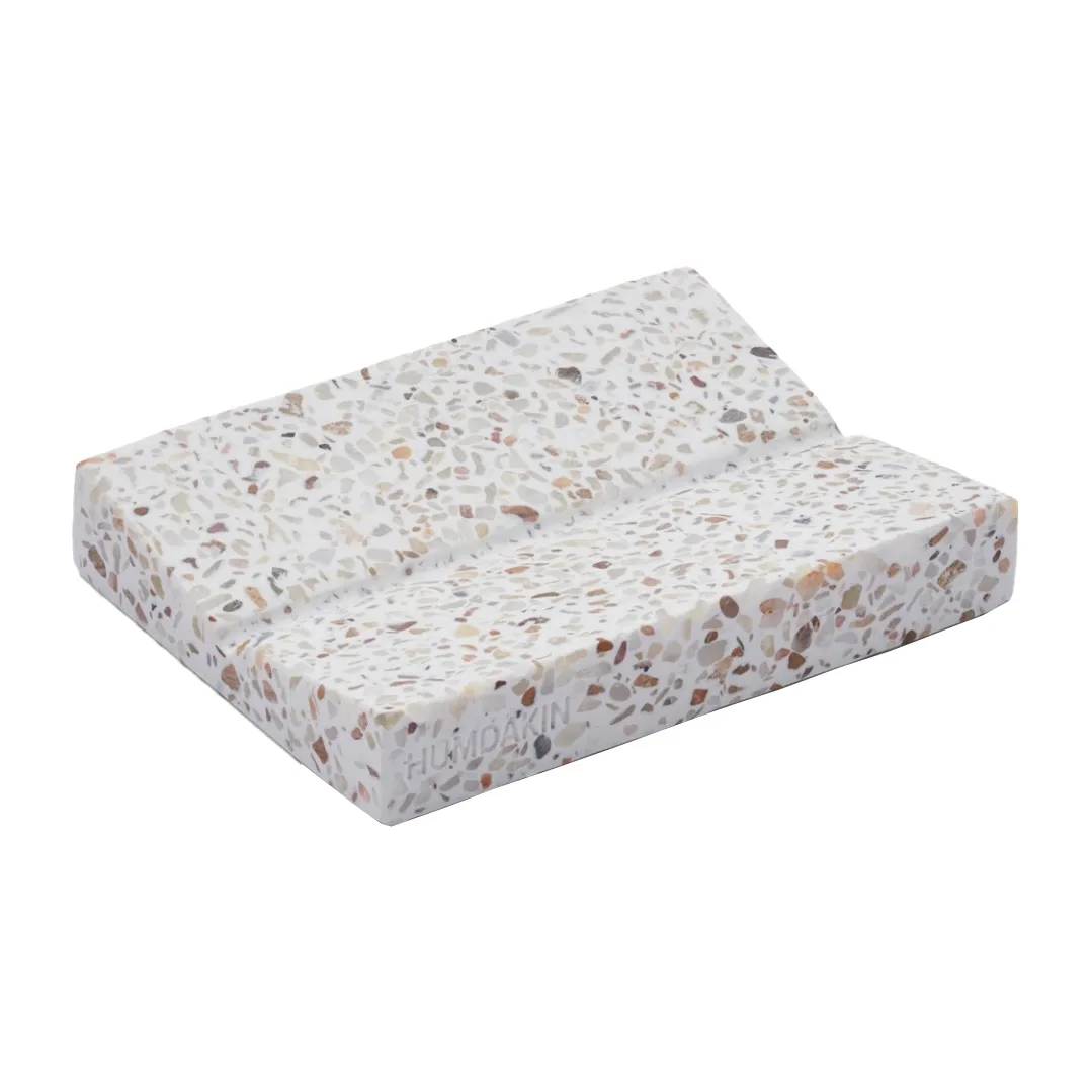 Humdakin Humdakin Terrazzo tvålfat 9x19 cm Röd-beige