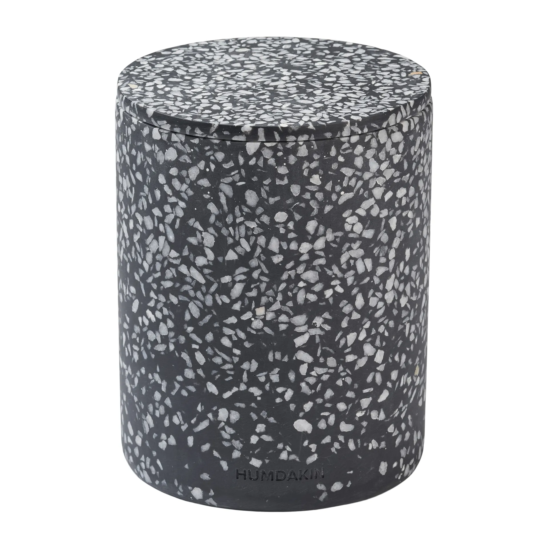 Humdakin Terrazzo vas med lock Ø13 cm, Black Humdakin