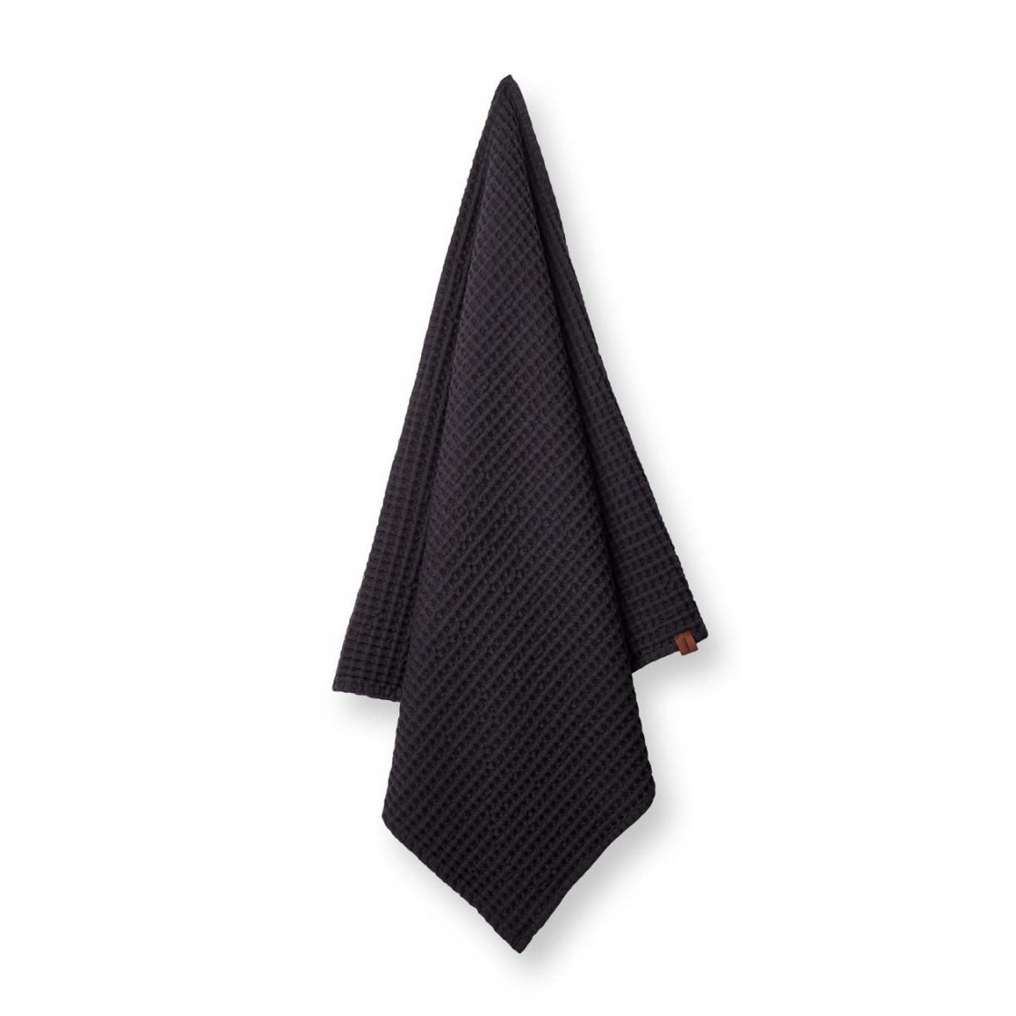 Humdakin Waffle badhandduk 70x135 cm Coal | Skandinavisk Design | Handdukar | Svart