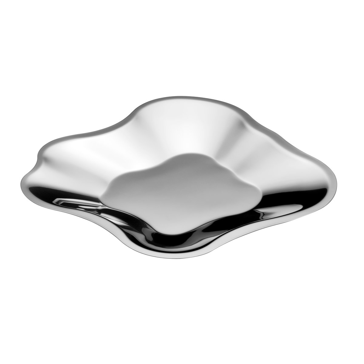 Iittala Alvar Aalto rostfritt fat litet (358 mm) | Skandinavisk Design | Serveringsfat & Uppläggningsfat | Silverfärgad