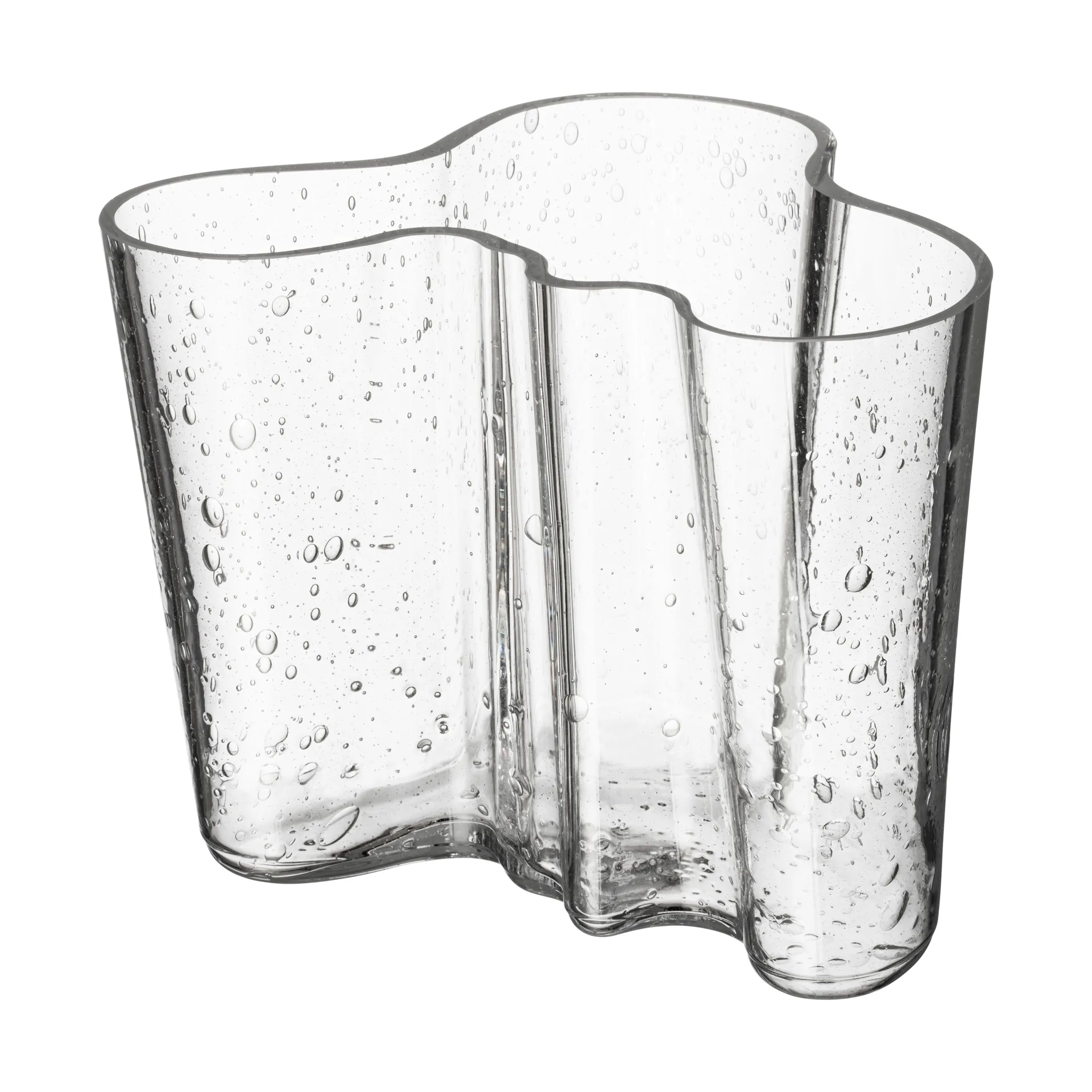 Alvar Aalto vas jubileumsutgåva 160 mm, Bubbelglas klar Iittala