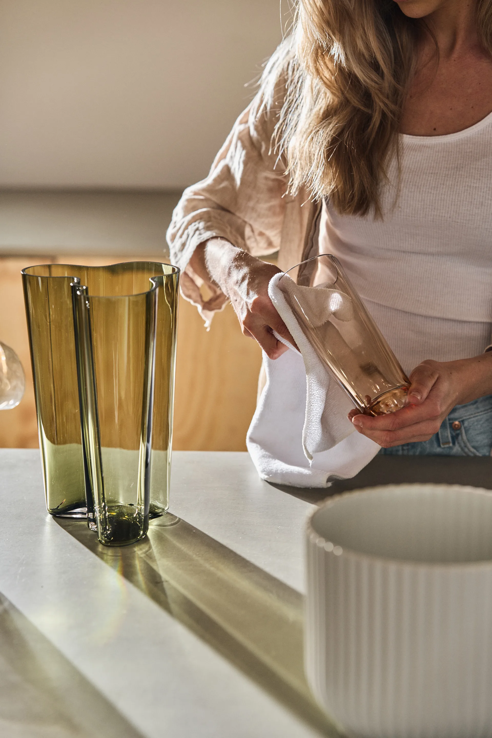 Alvar Aalto vas mossgrön, 251 mm Iittala