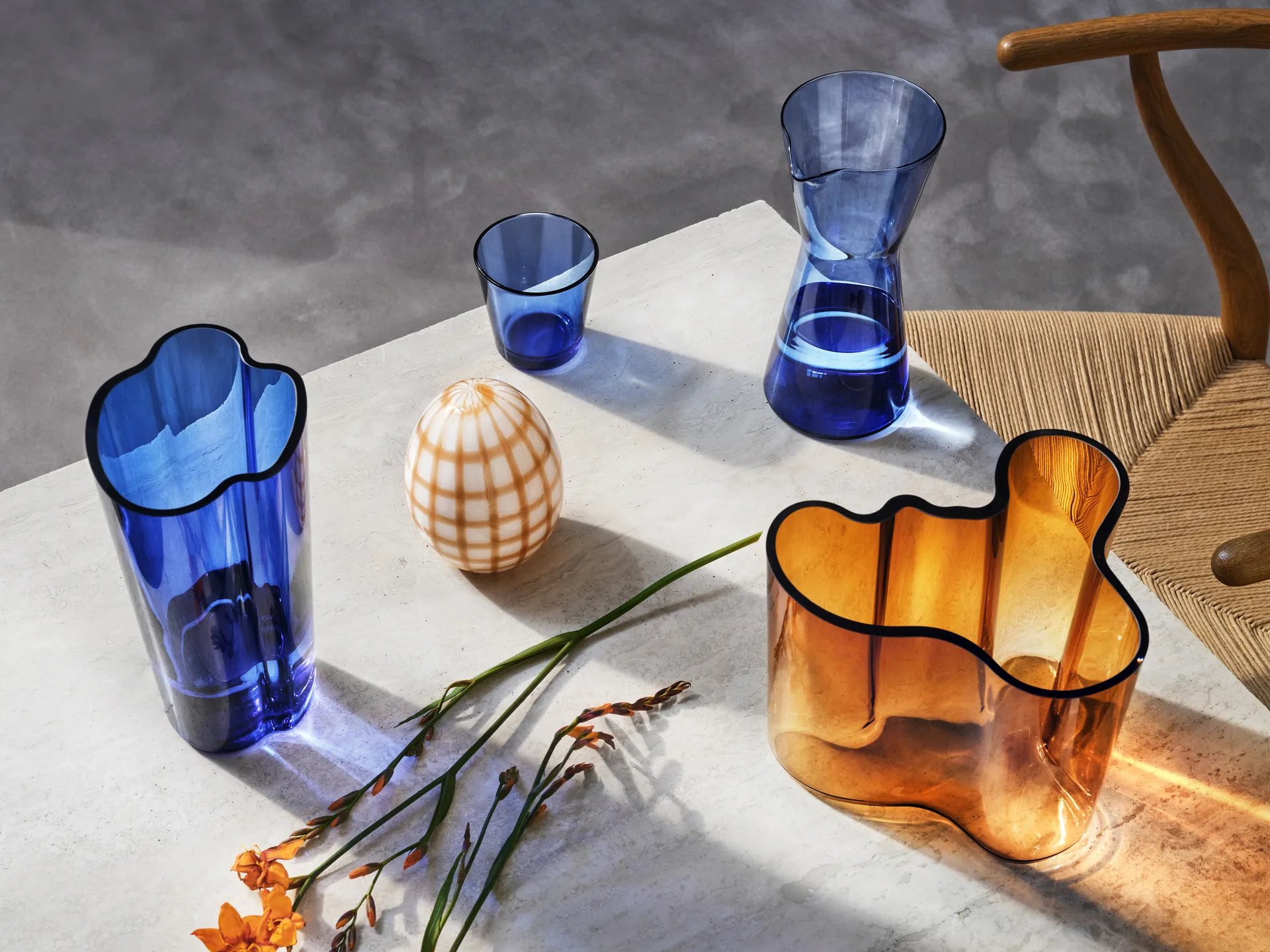 Alvar Aalto vas ultramarinblå, 220 mm Iittala