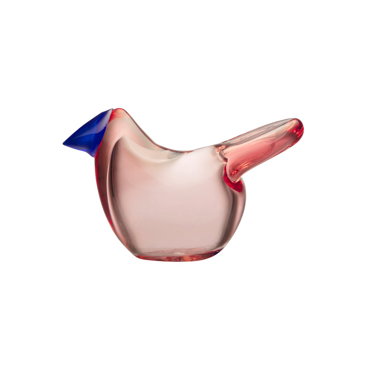 Iittala Birds by Toikka flugsnappare Laxrosa-blå | Skandinavisk Design | Konstglas | Rosa