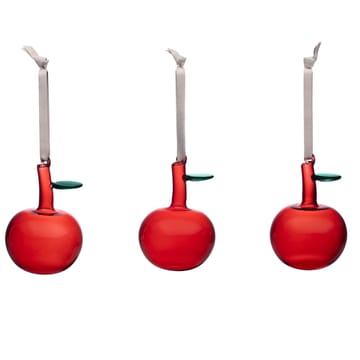 Iittala glas�äpple 3-pack - Röd - Iittala
