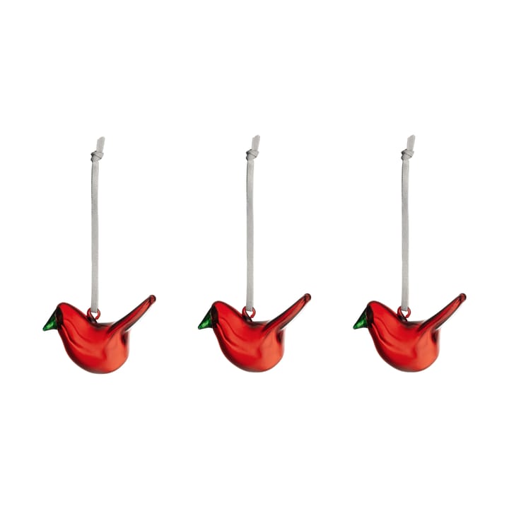 Iittala glasfågel 3-pack - Röd - Iittala