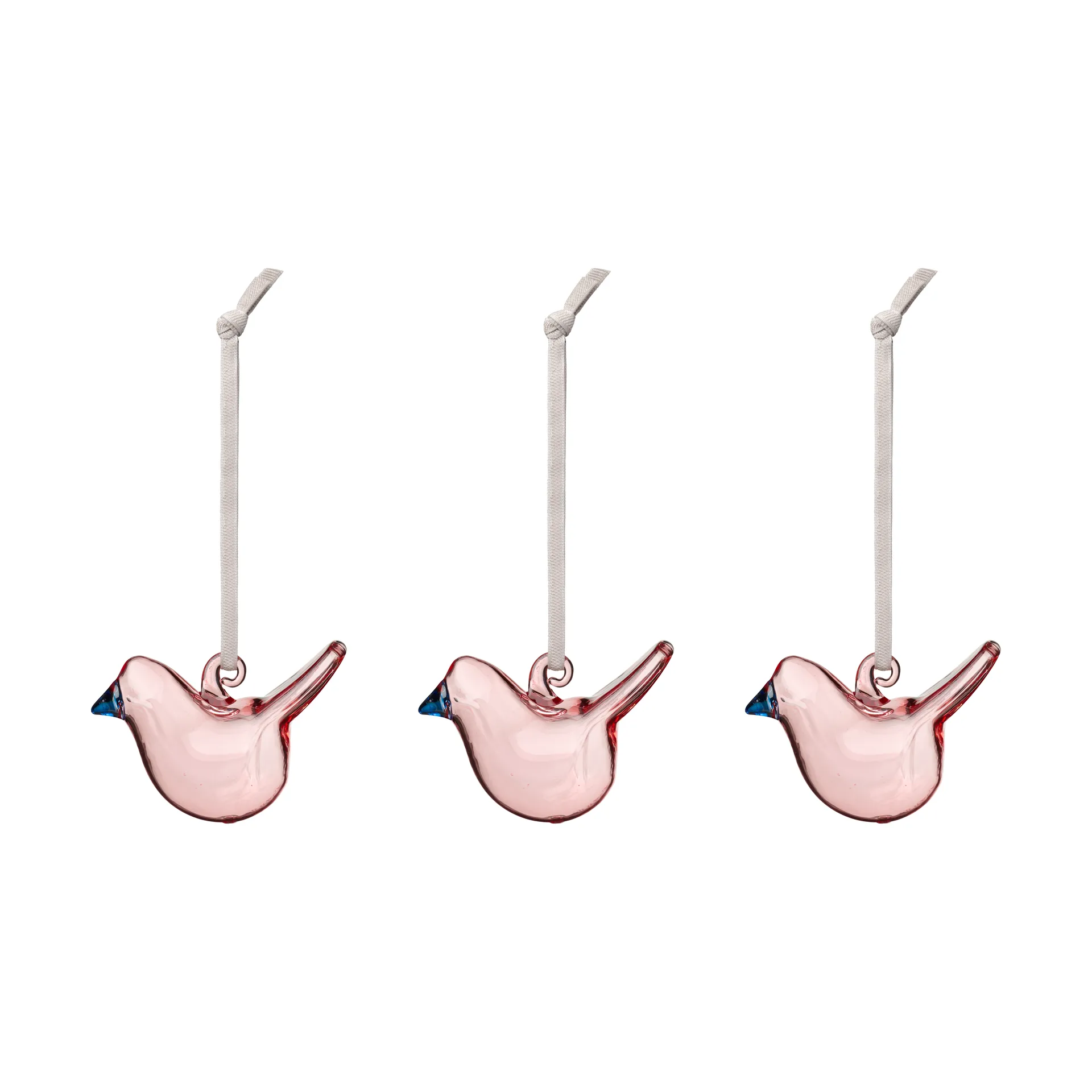 Iittala glasfågel, Rosa, mini, 3-pack Iittala